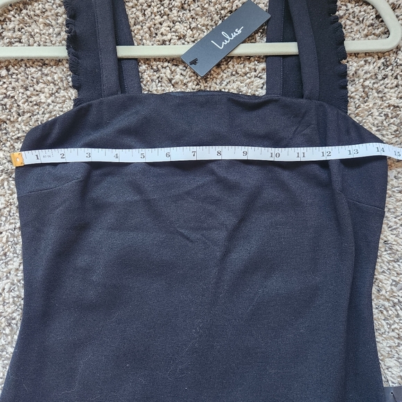 Lulu's Persuasion Black Ruffled Bodycon Midi Dress  Womens Size Small - Picture 5 of 10